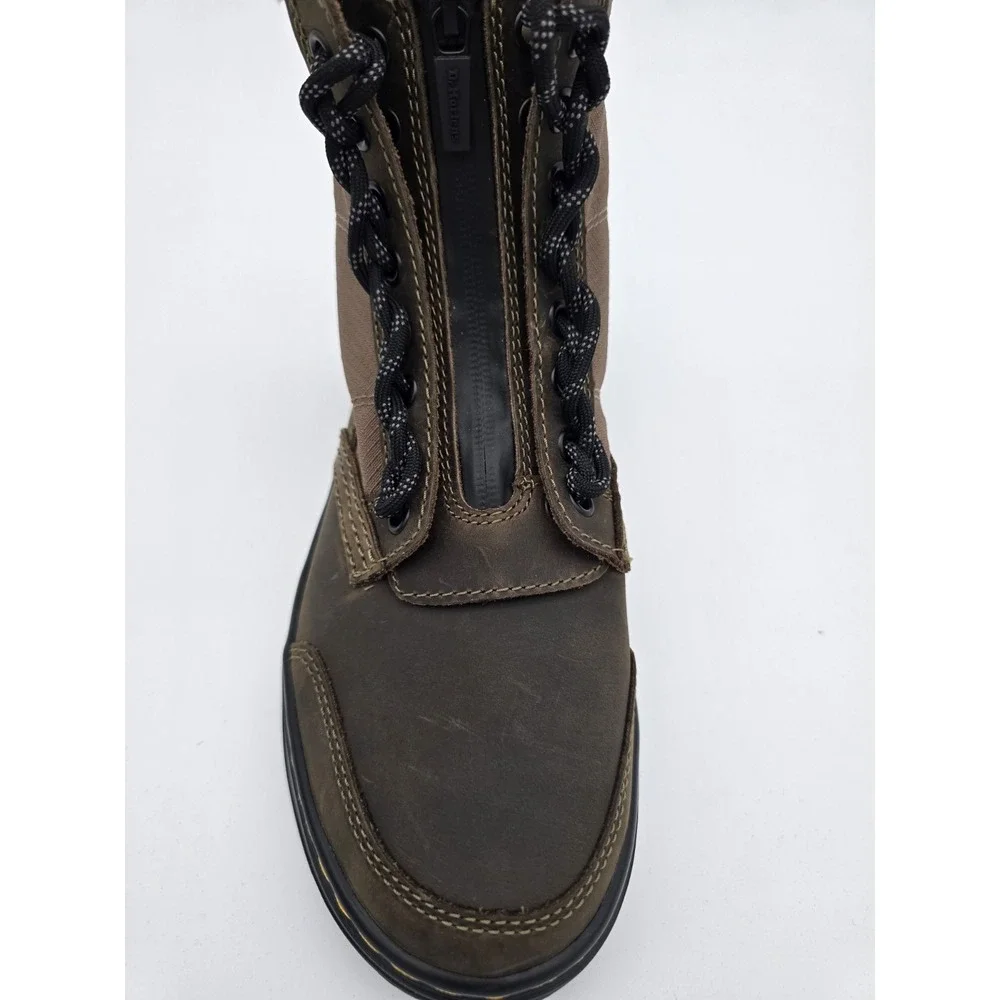 Dr. Martens Combs Jungle Zip Boots Ladies Size 7 Tactical Dark Khaki Lace-Up NEW - Picture 2 of 16